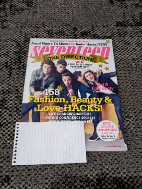 Seventeen Magazine November 2014 with One Direction